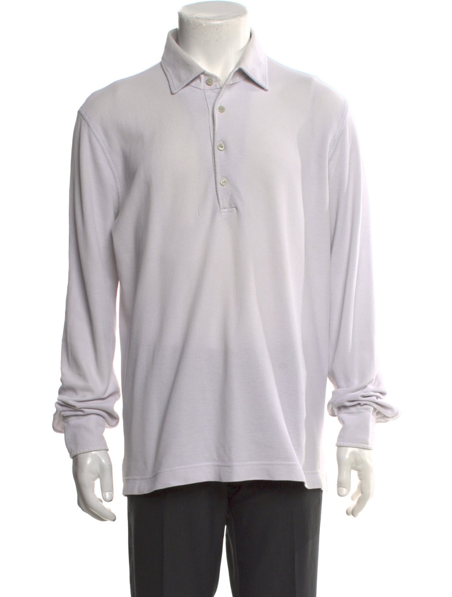 Loro Piana Collar Long Sleeve Polo Shirt