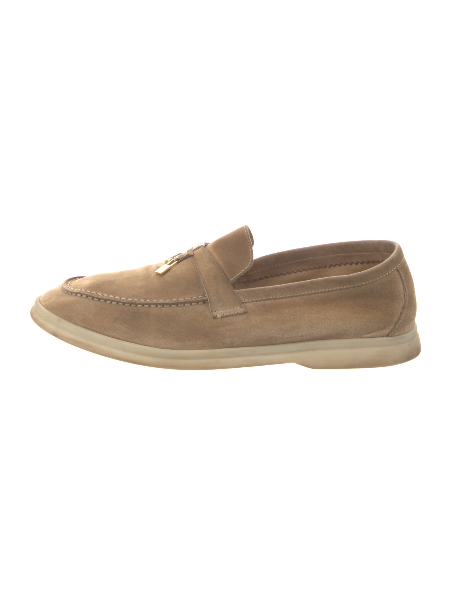 Loro Piana Summer Charms Walk Suede Loafers