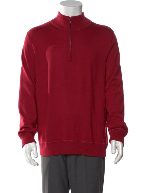 Loro Piana Silk Mock Neck Polo Sweater