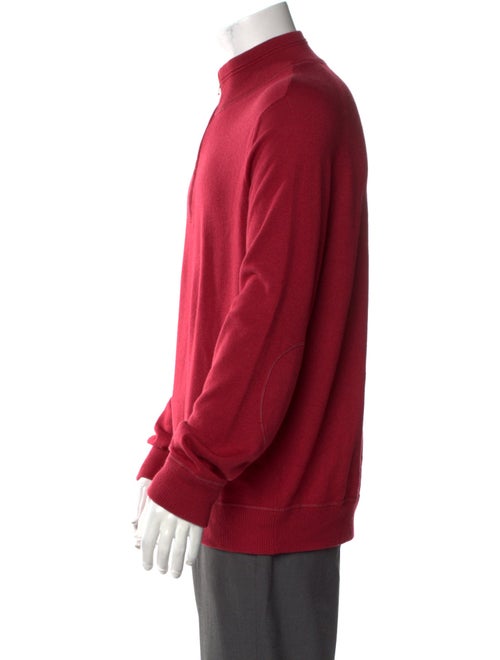 Loro Piana Silk Mock Neck Polo Sweater