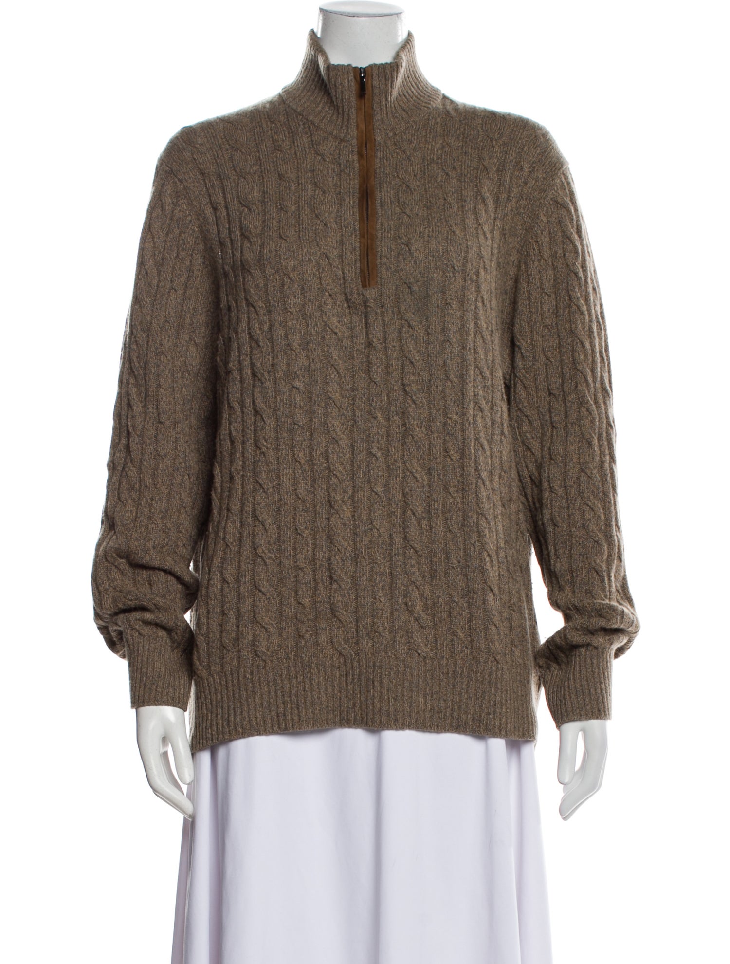 Loro Piana Baby Cashmere Mock Neck Sweater