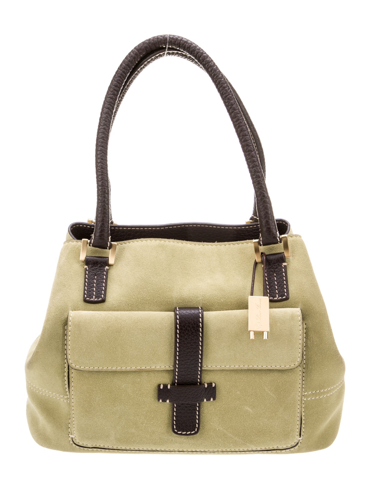 Loro Piana Suede Top Handle Bag