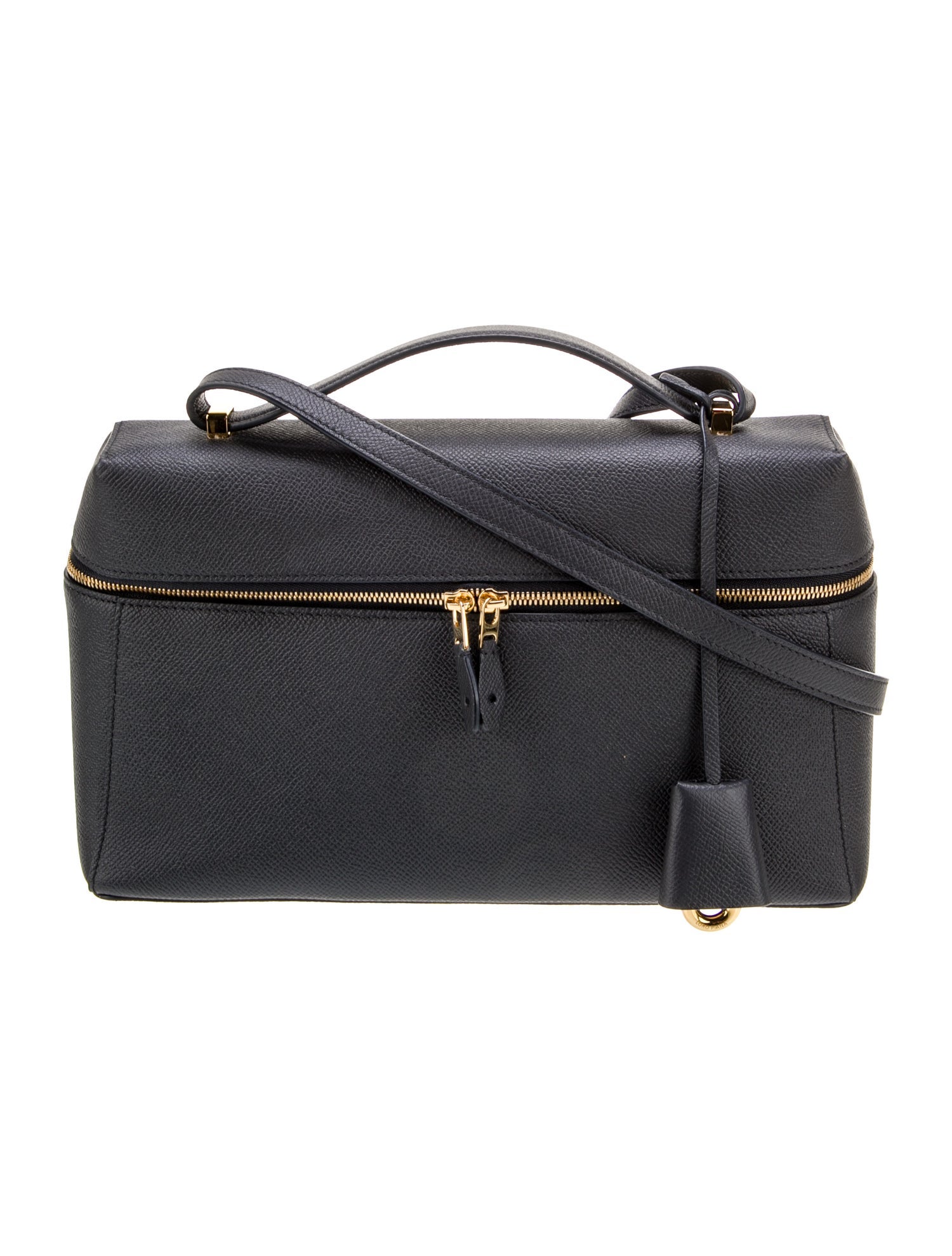 Loro Piana Leather Extra Pocket L 27 - Blue Shoulder Bags