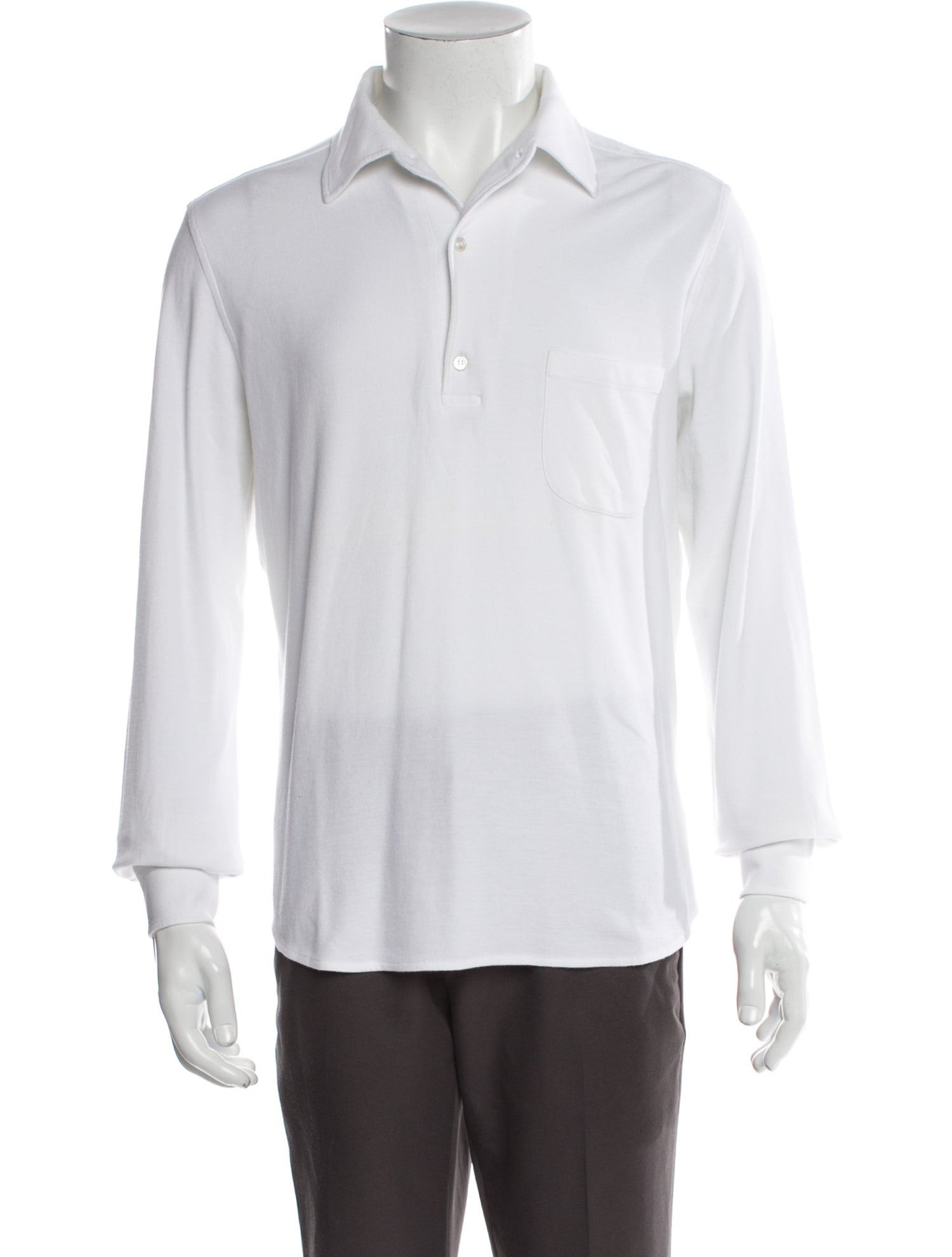 Loro Piana Collar Long Sleeve Polo Shirt
