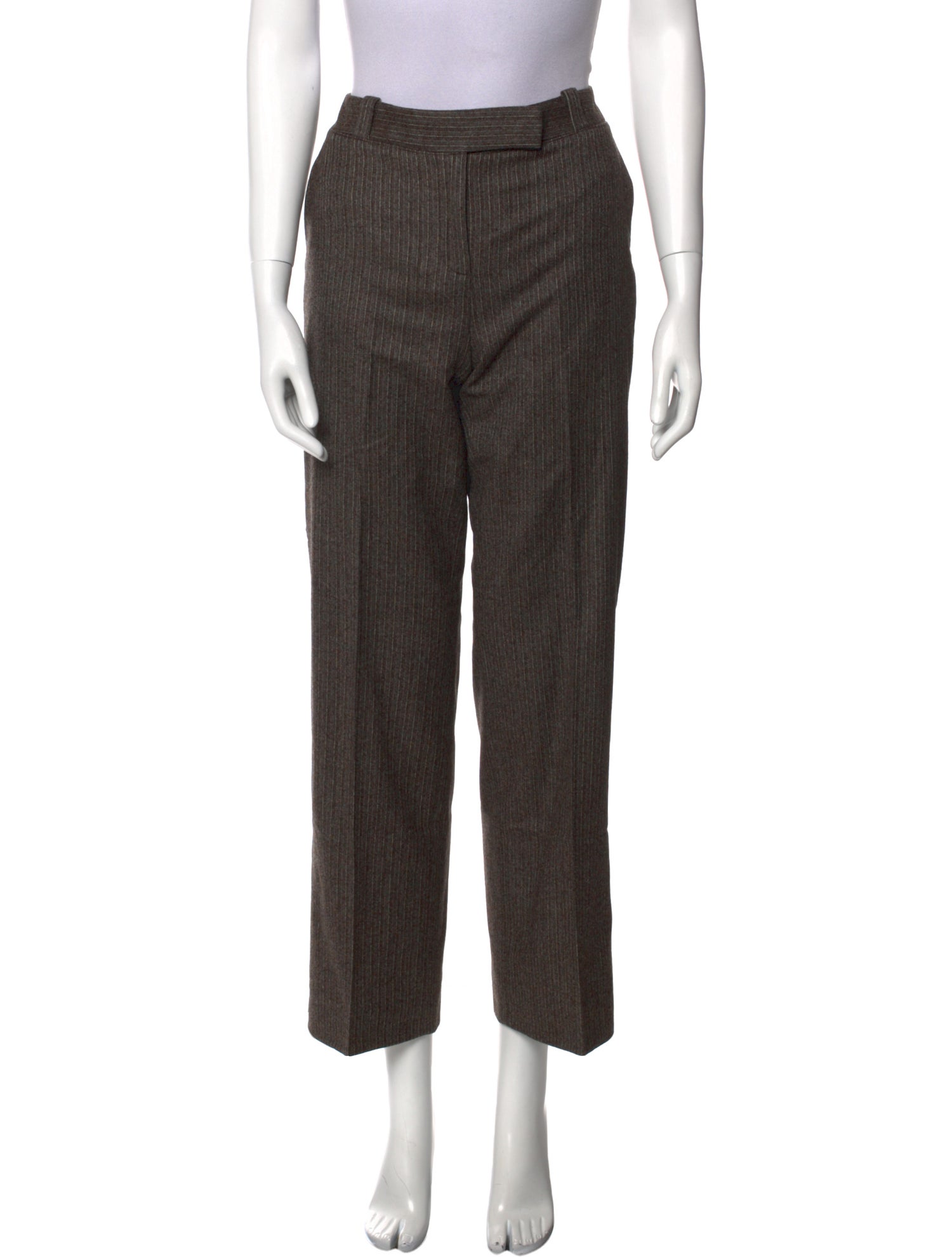 Stella McCartney Wool Wide Leg Pants - Blue, 8.25