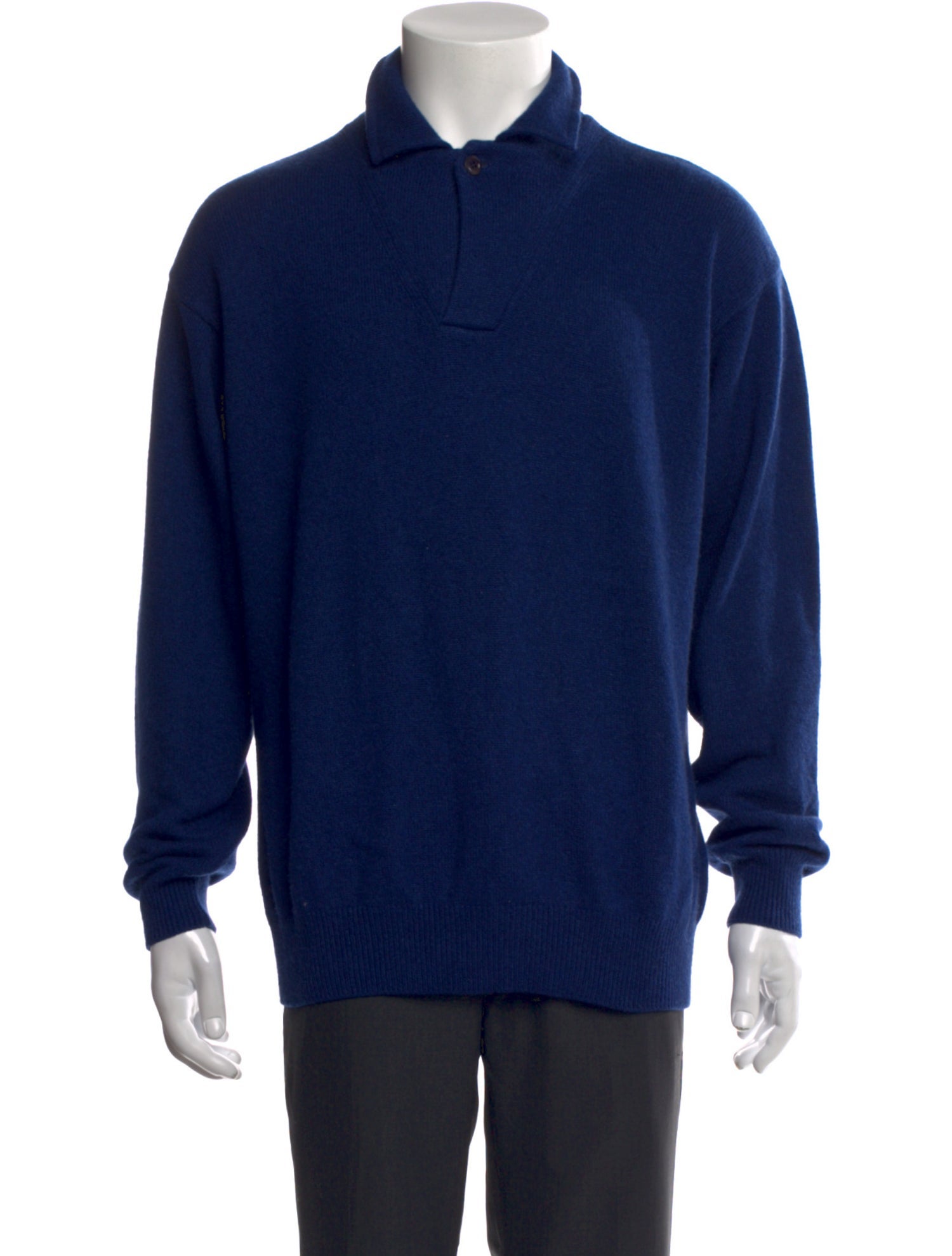 Loro Piana Cashmere Mock Neck Polo Sweater