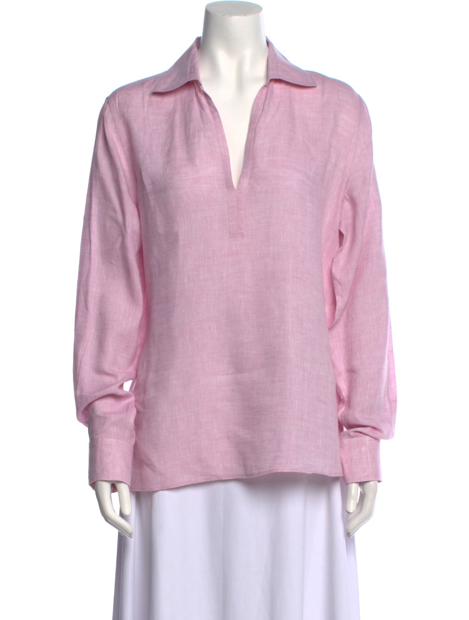 Loro Piana Linen V-Neck Blouse