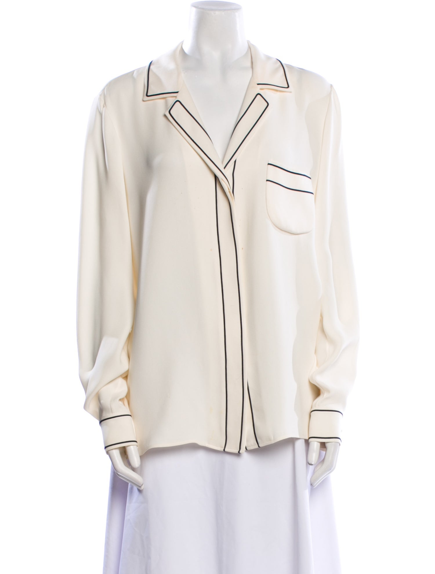 Loro Piana Silk V-Neck Blouse