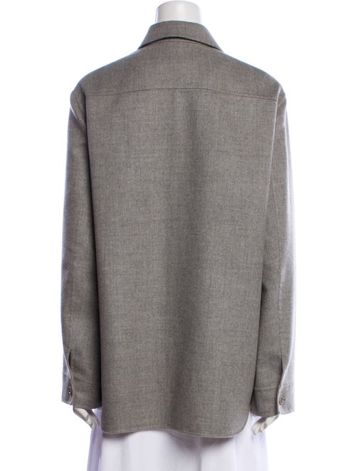 Loro Piana Cashmere Long Sleeve Button-Up Top