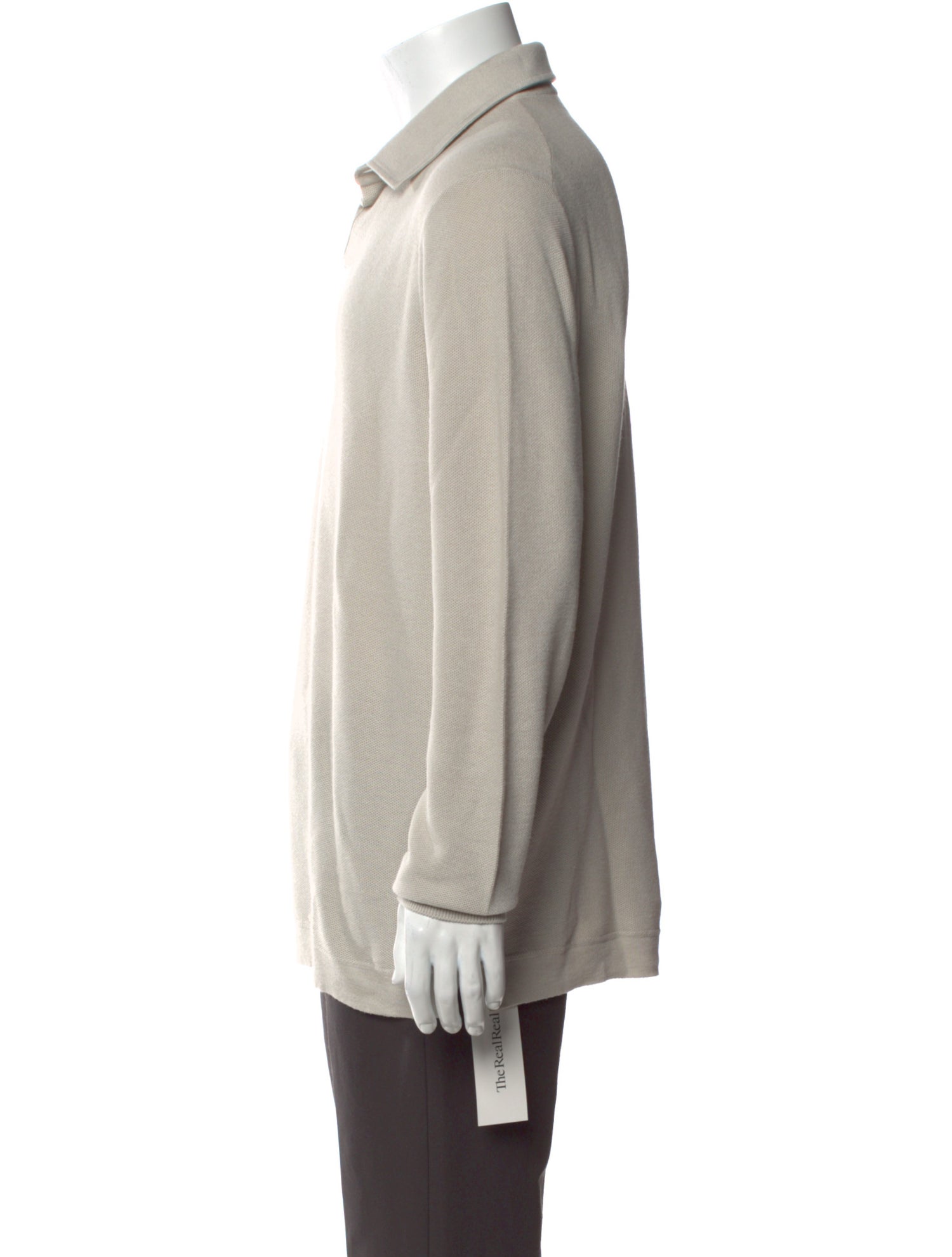 Loro Piana Collar Long Sleeve Polo Sweater