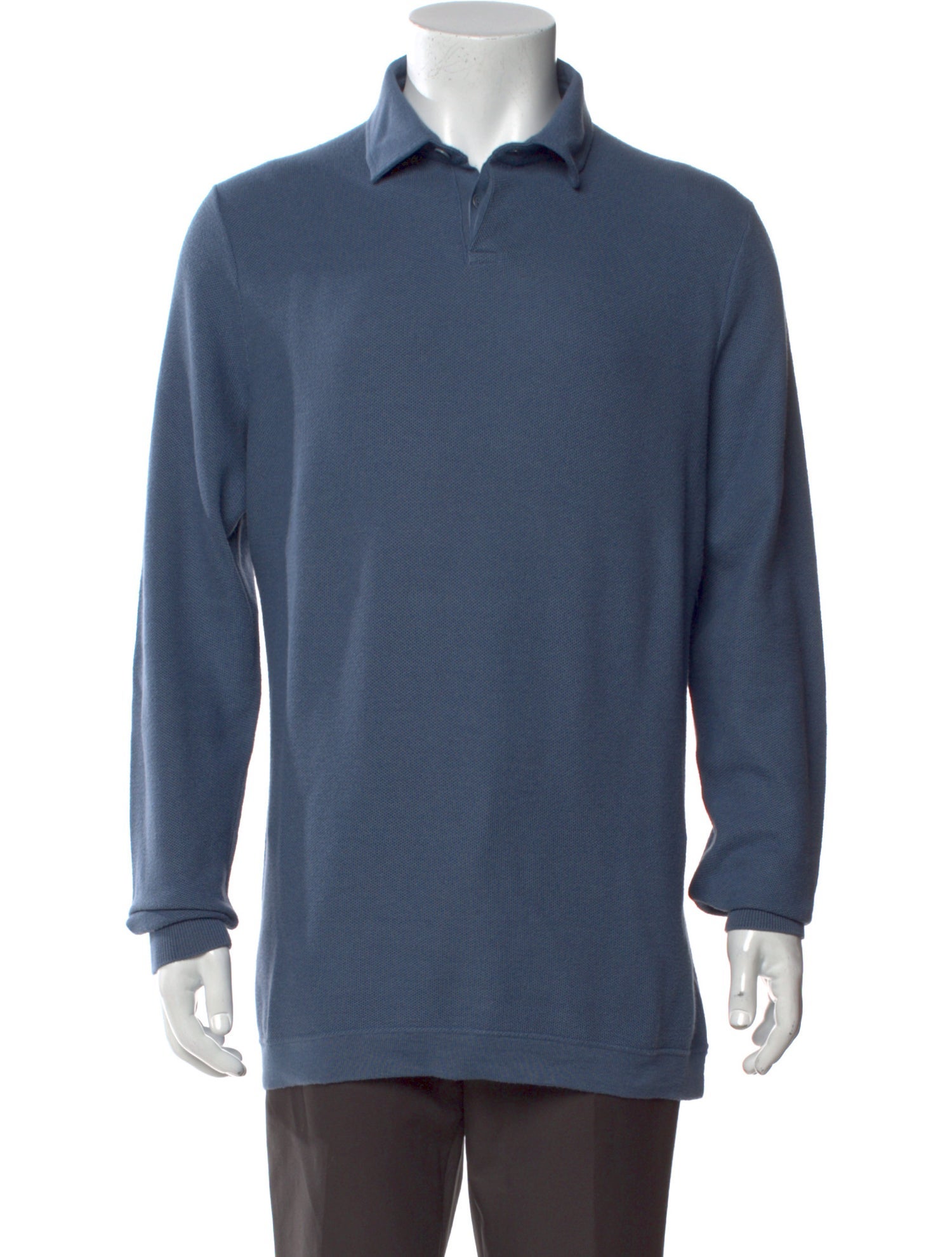 Loro Piana Collar Long Sleeve Polo Sweater