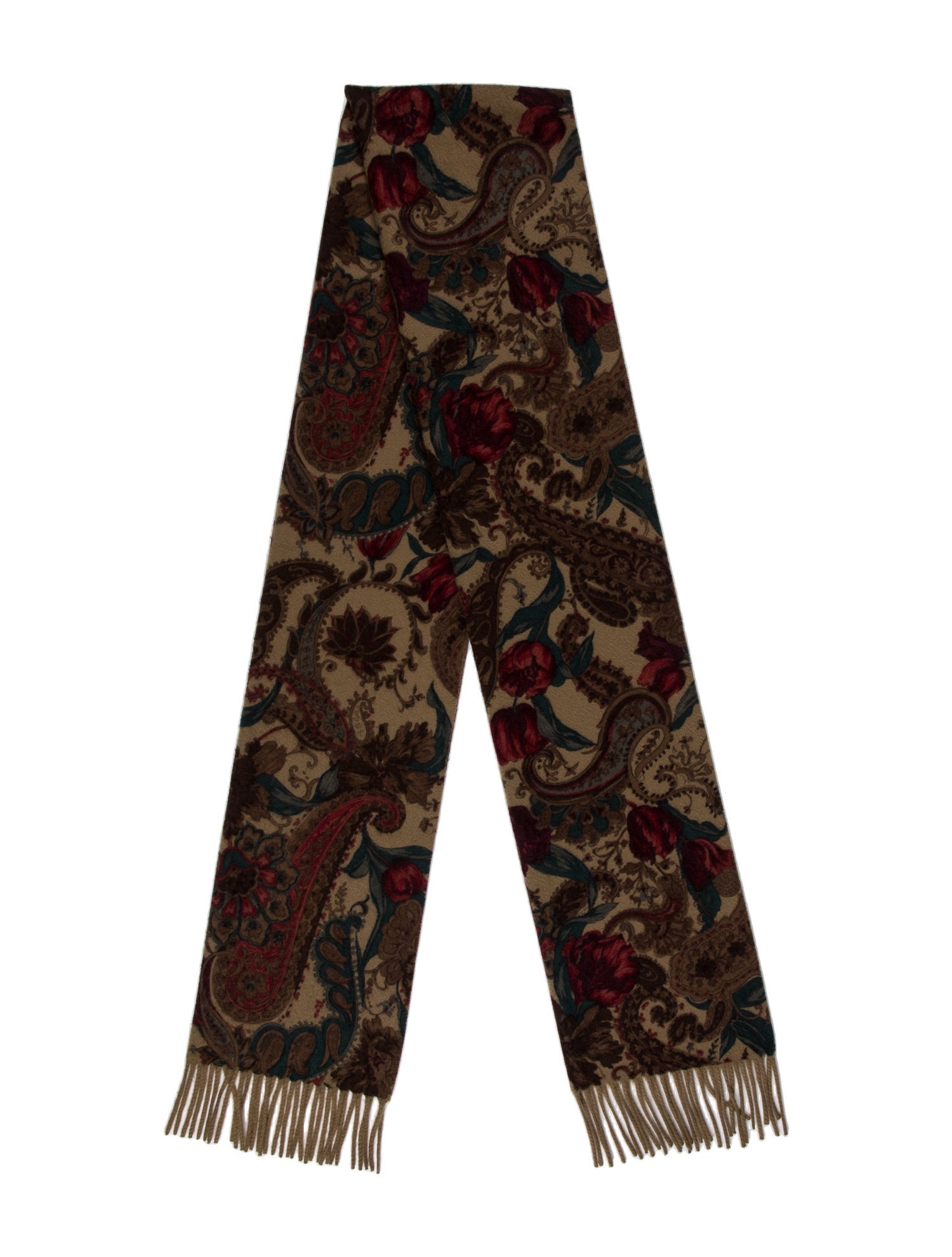 Loro Piana Cashmere Paisley Print Scarf