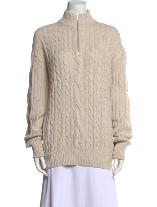Loro Piana Cashmere Mock Neck Polo Sweater