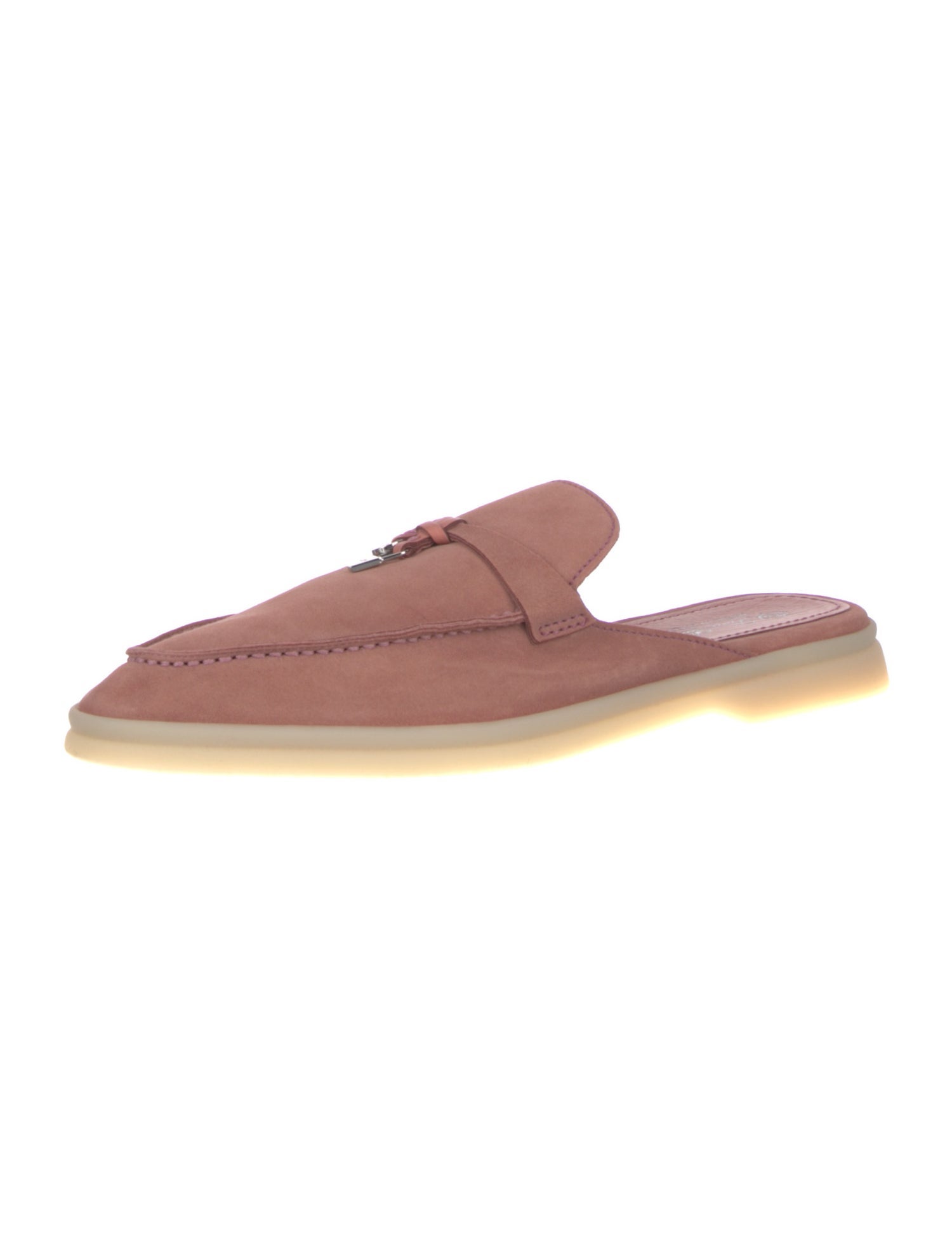 Loro Piana Suede Tassel Accents Mules