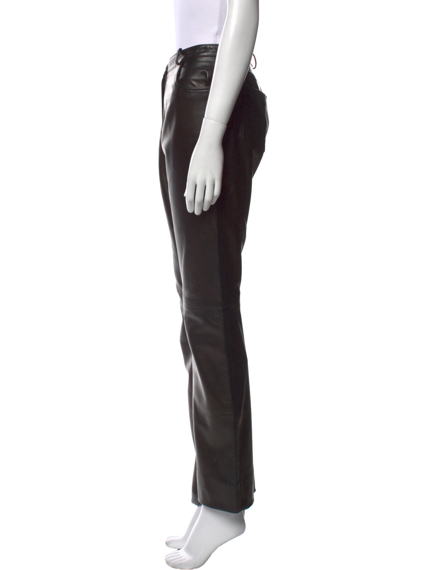 Loro Piana Leather Wide Leg Pants