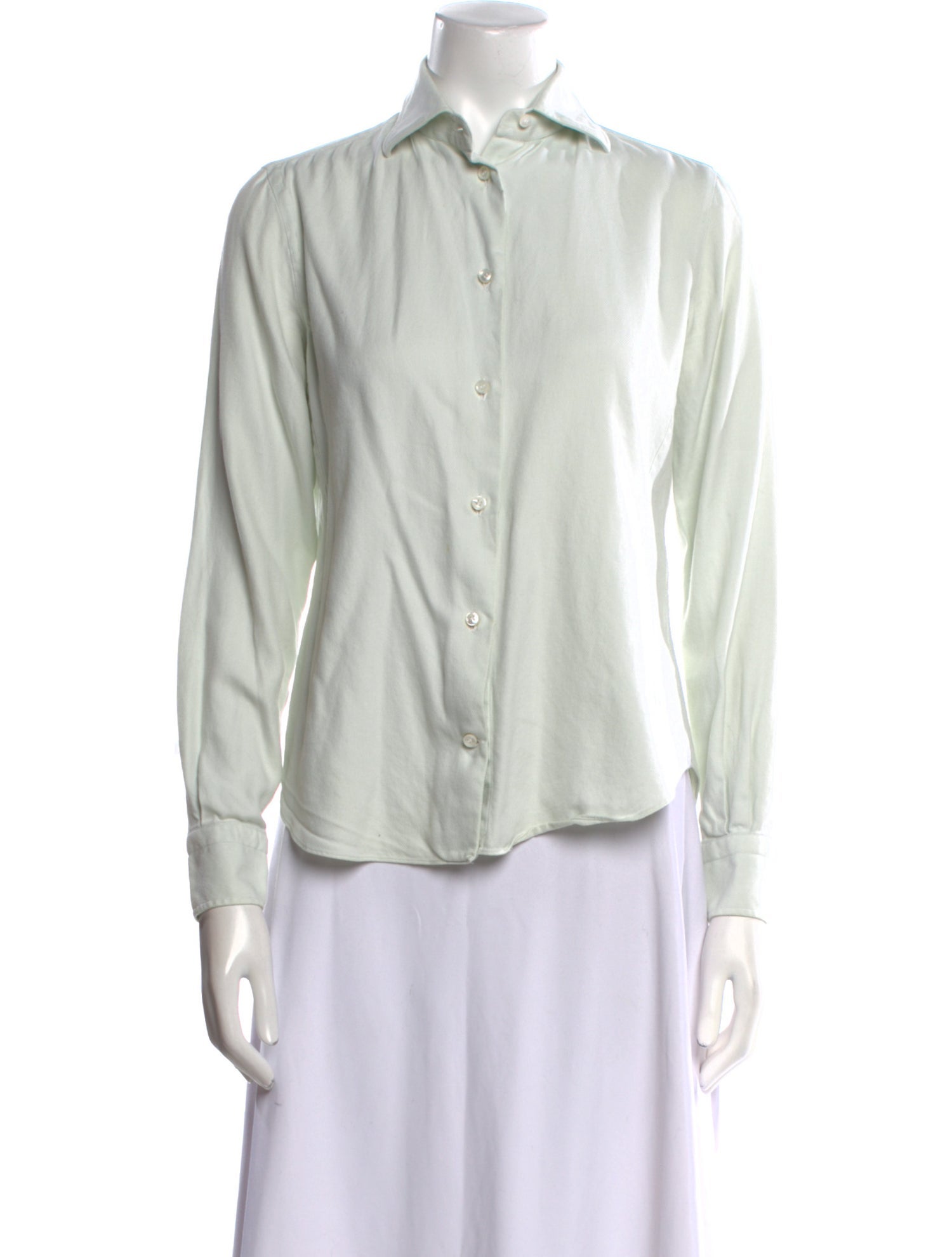 Loro Piana Long Sleeve Button-Up Top