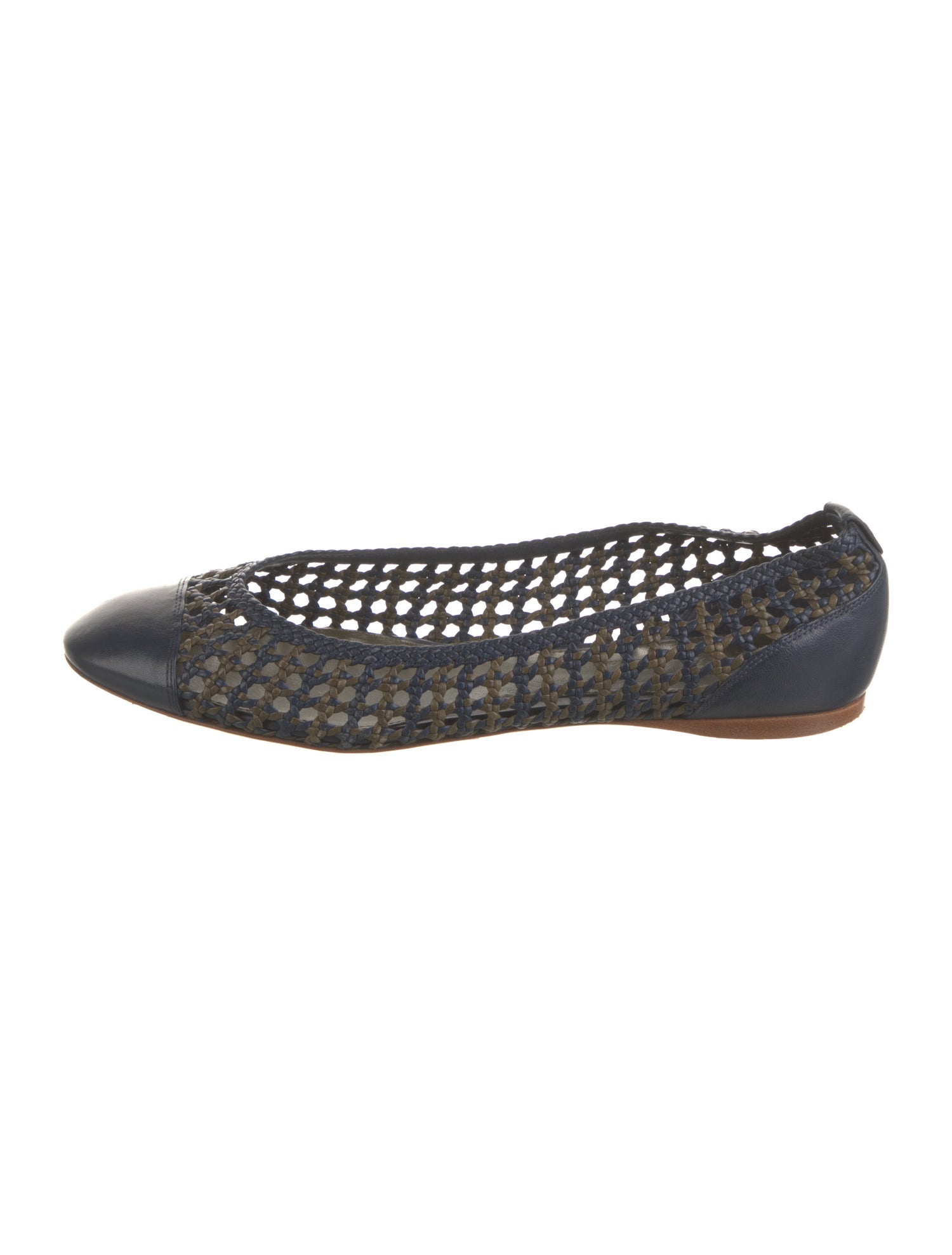 Loro Piana Leather Braided Accents Flats