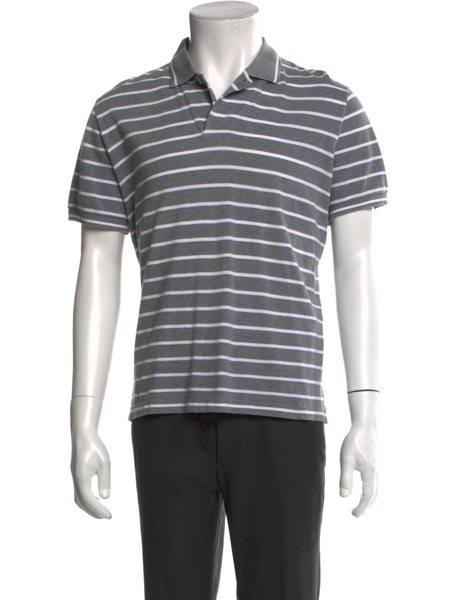 Loro Piana Striped Collar Polo Shirt
