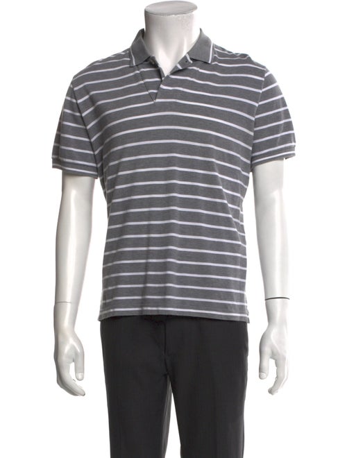 Loro Piana Striped Collar Polo Shirt