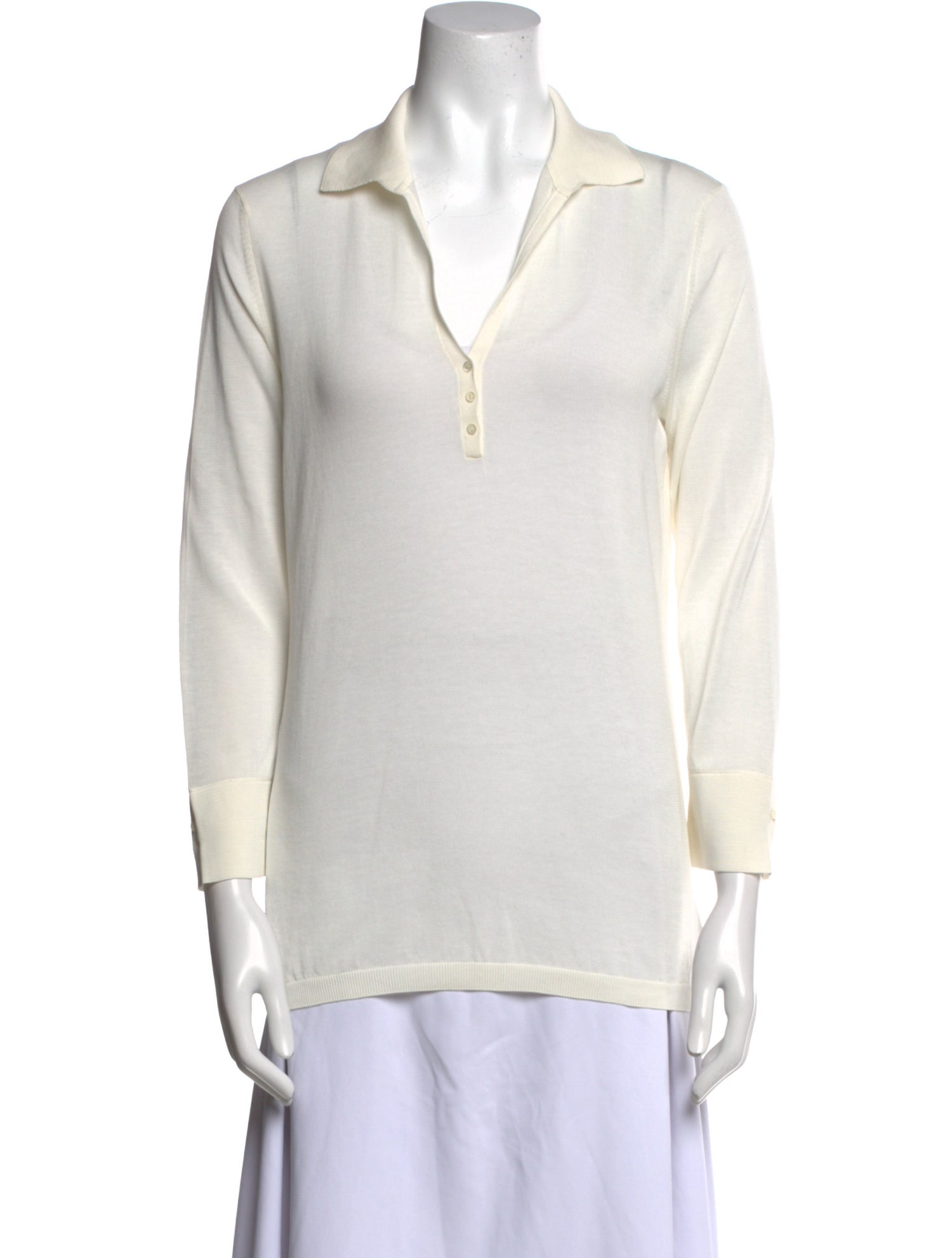Loro Piana V-Neck Long Sleeve Sweatshirt