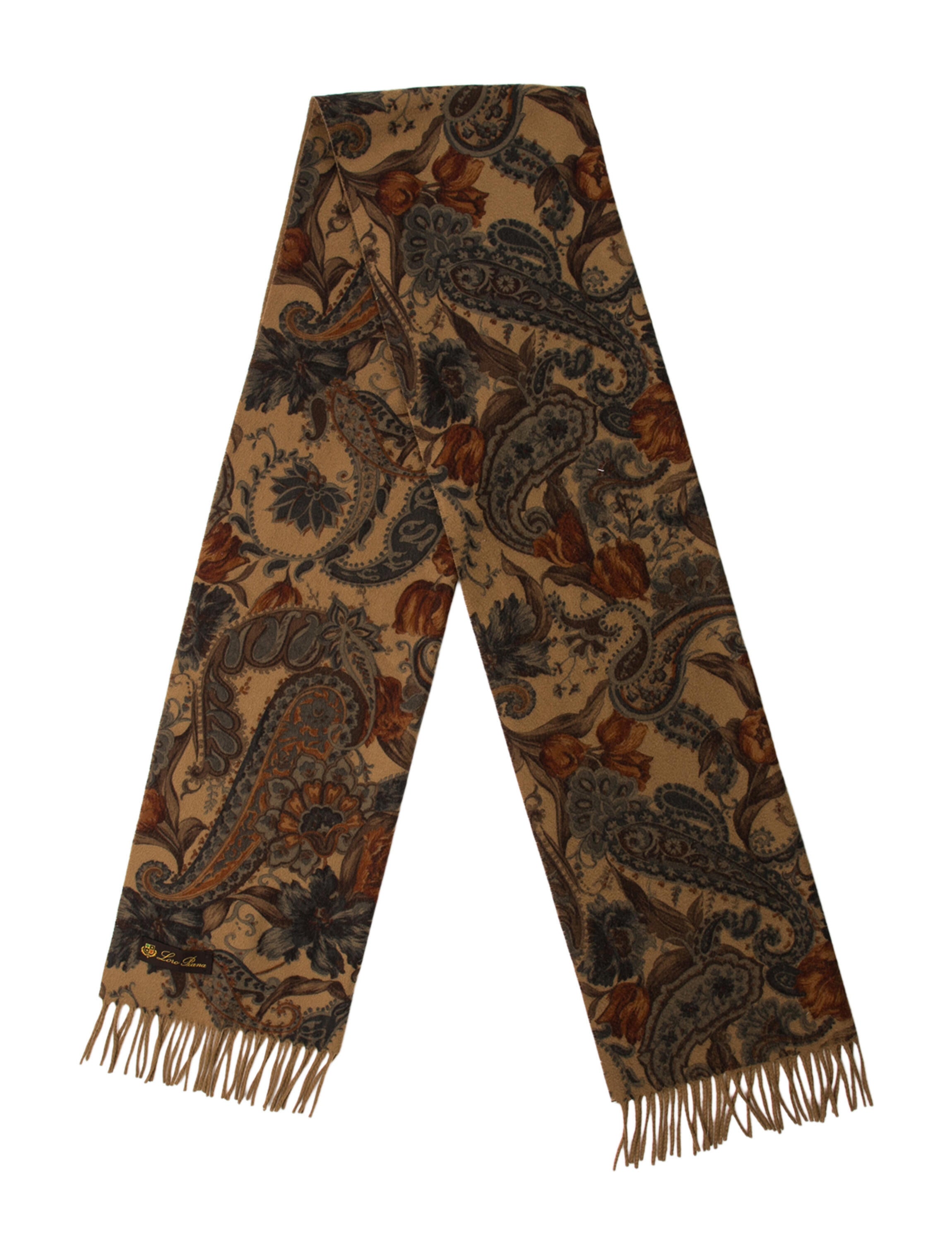 Loro Piana Cashmere Paisley Print Scarf