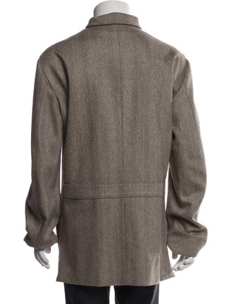 Loro Piana Pecora Nera Storm System Virgin Wool Utility Jacket