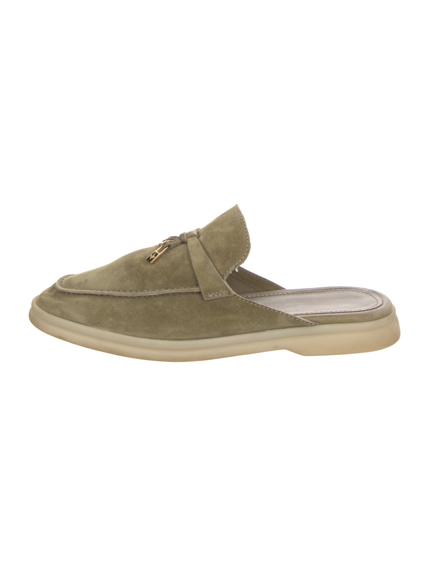 Loro Piana Babouche Charms Walk Suede Mules