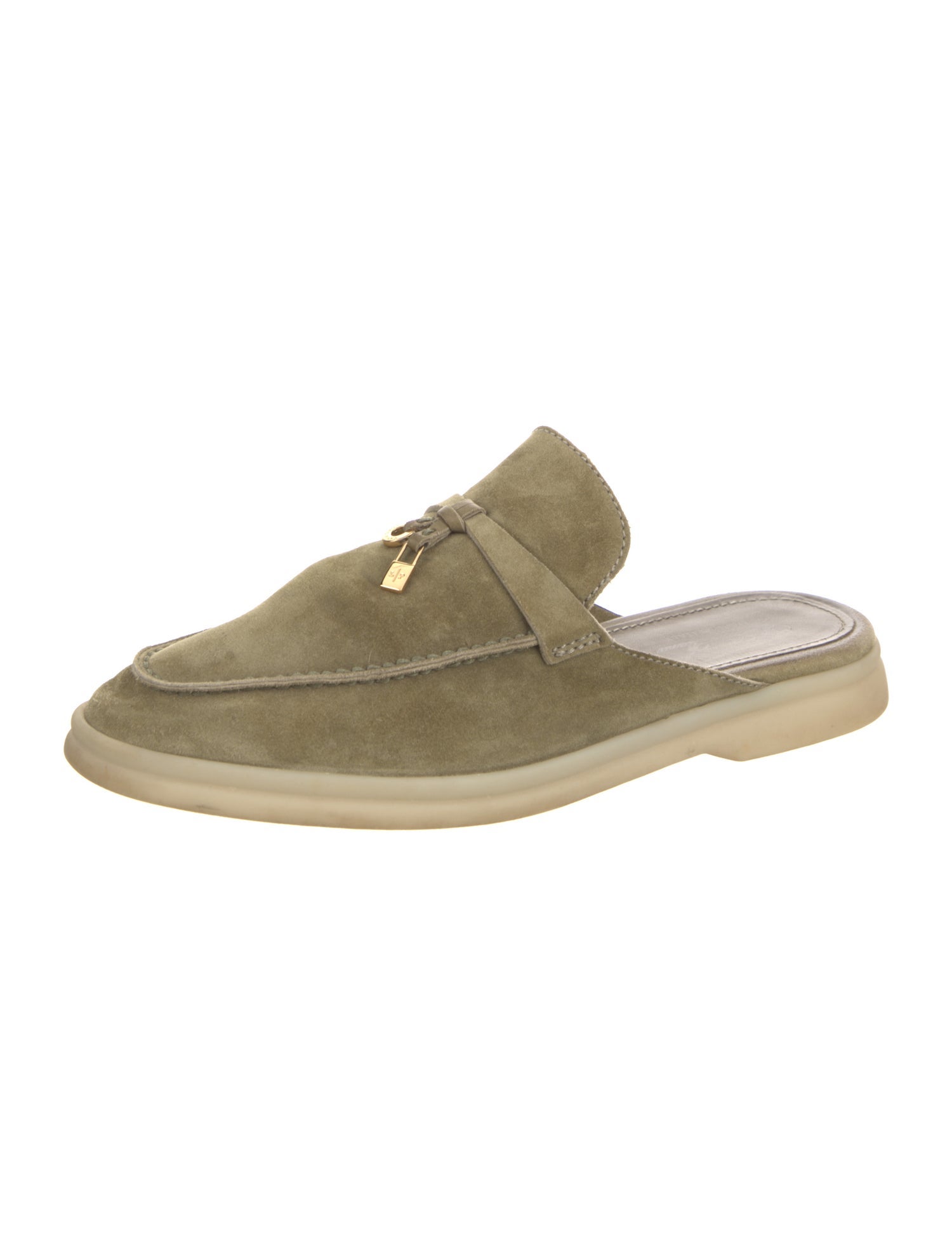 Loro Piana Babouche Charms Walk Suede Mules