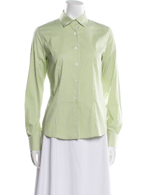 Loro Piana Striped Long Sleeve Button-Up Top