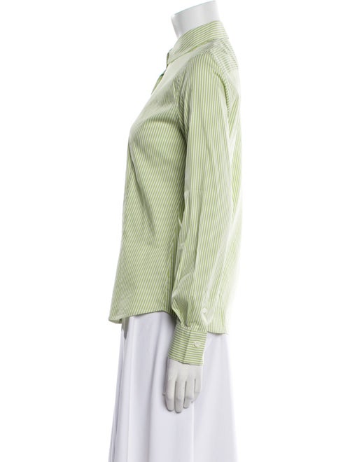 Loro Piana Striped Long Sleeve Button-Up Top