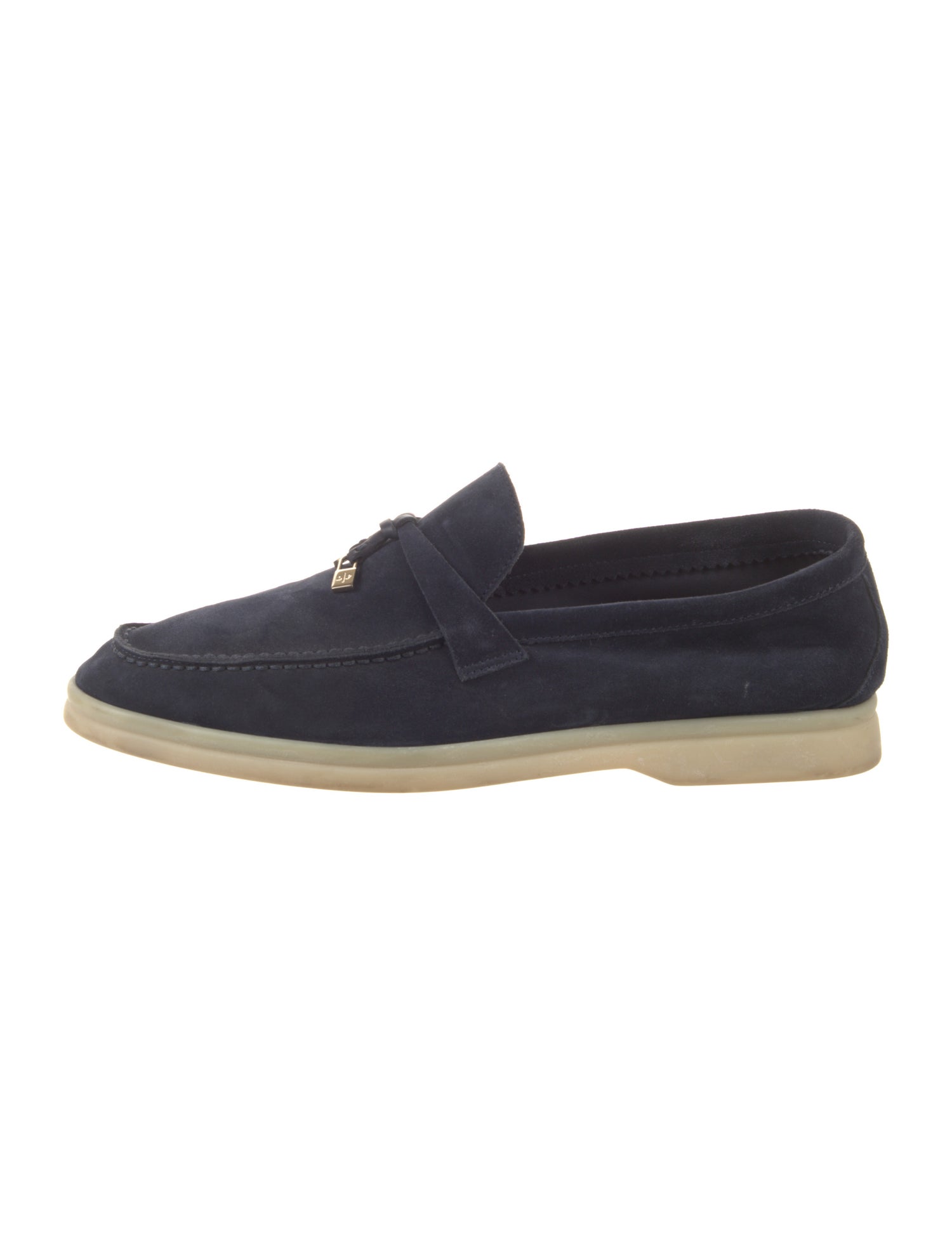 Loro Piana Summer Walker Charms Suede Loafers