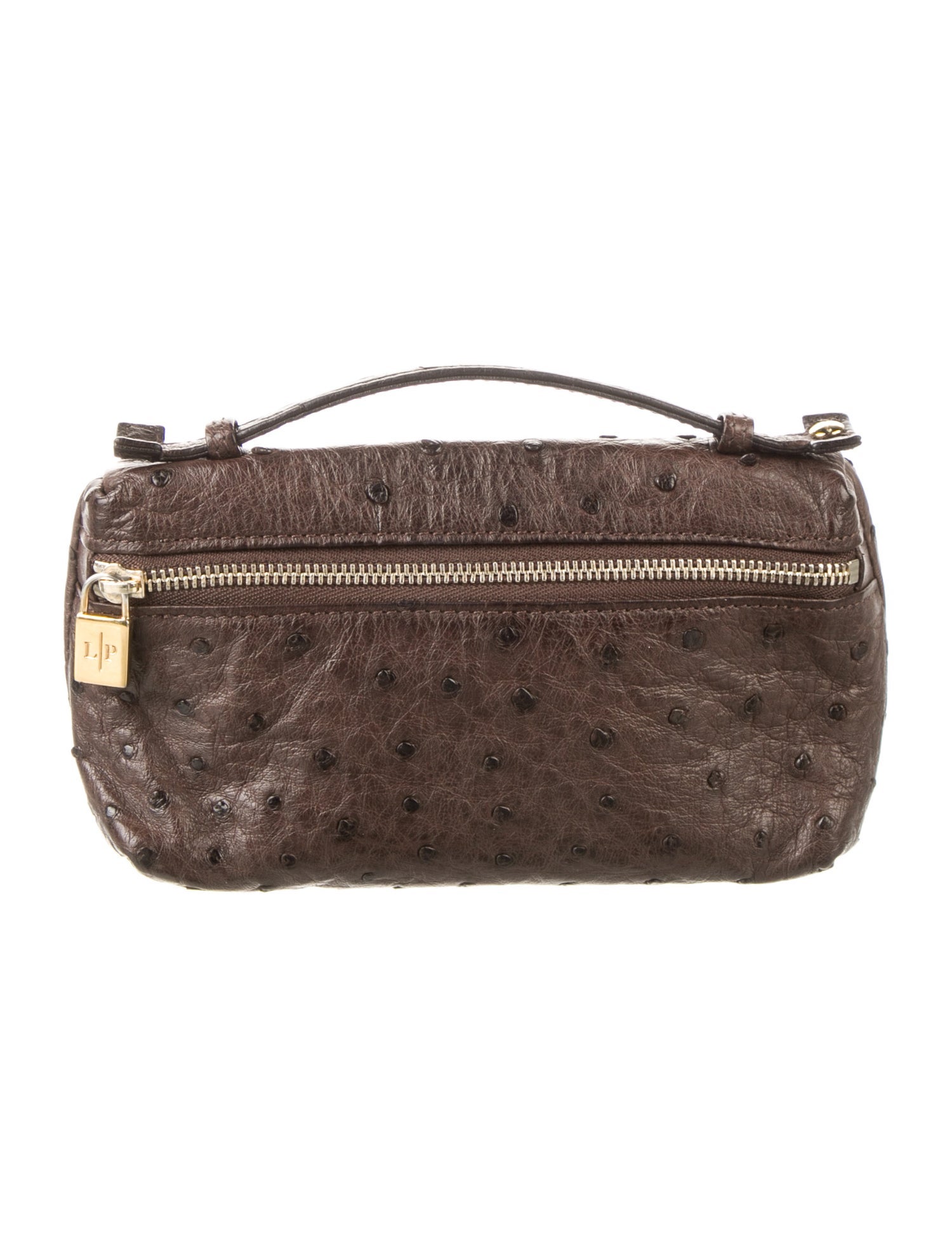 Loro Piana Ostrich Top Handle Bag Vintage