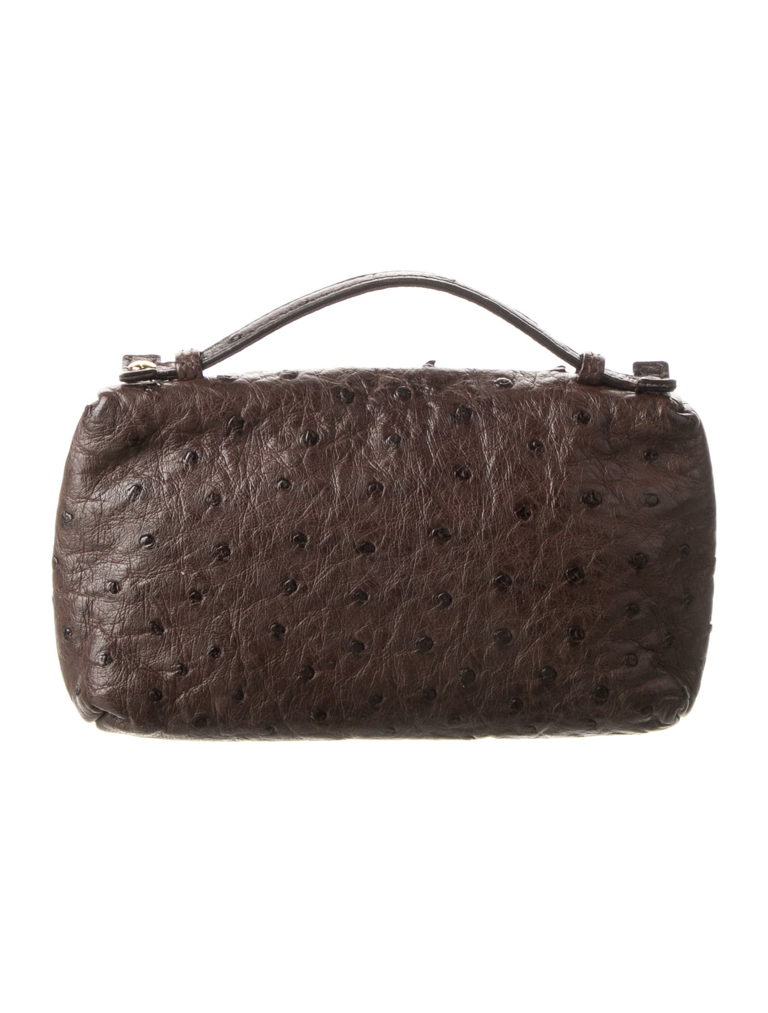 Loro Piana Ostrich Top Handle Bag Vintage