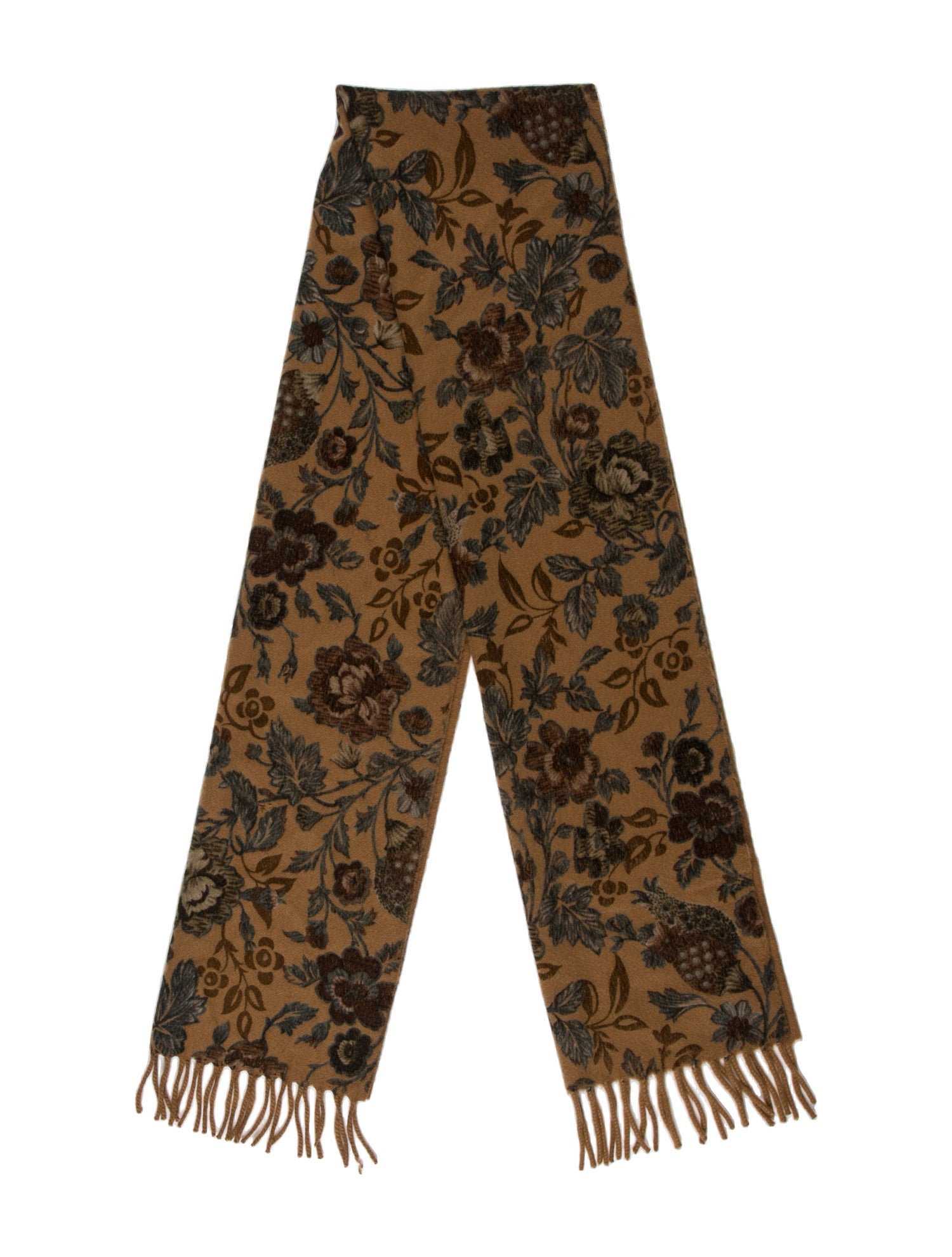 Loro Piana Cashmere Floral Print Scarf