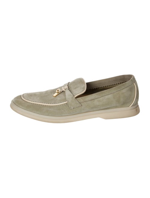 Loro Piana Summer Charms Walk Suede Loafers