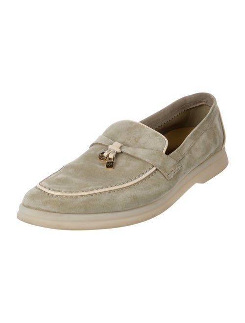 Loro Piana Summer Charms Walk Suede Loafers