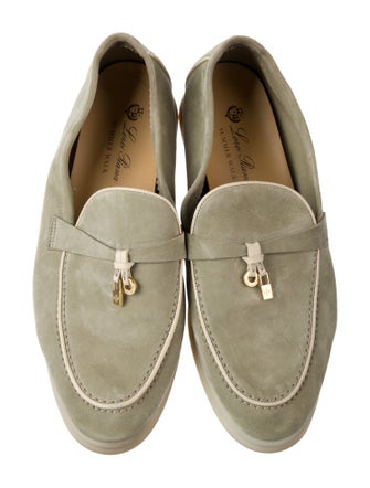 Loro Piana Summer Charms Walk Suede Loafers