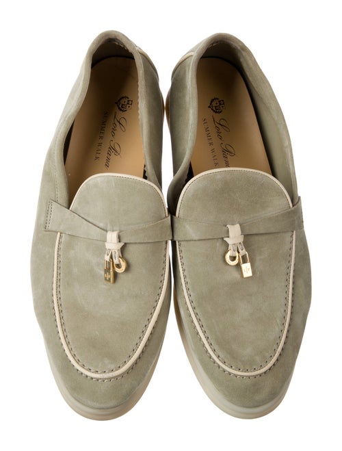Loro Piana Summer Charms Walk Suede Loafers