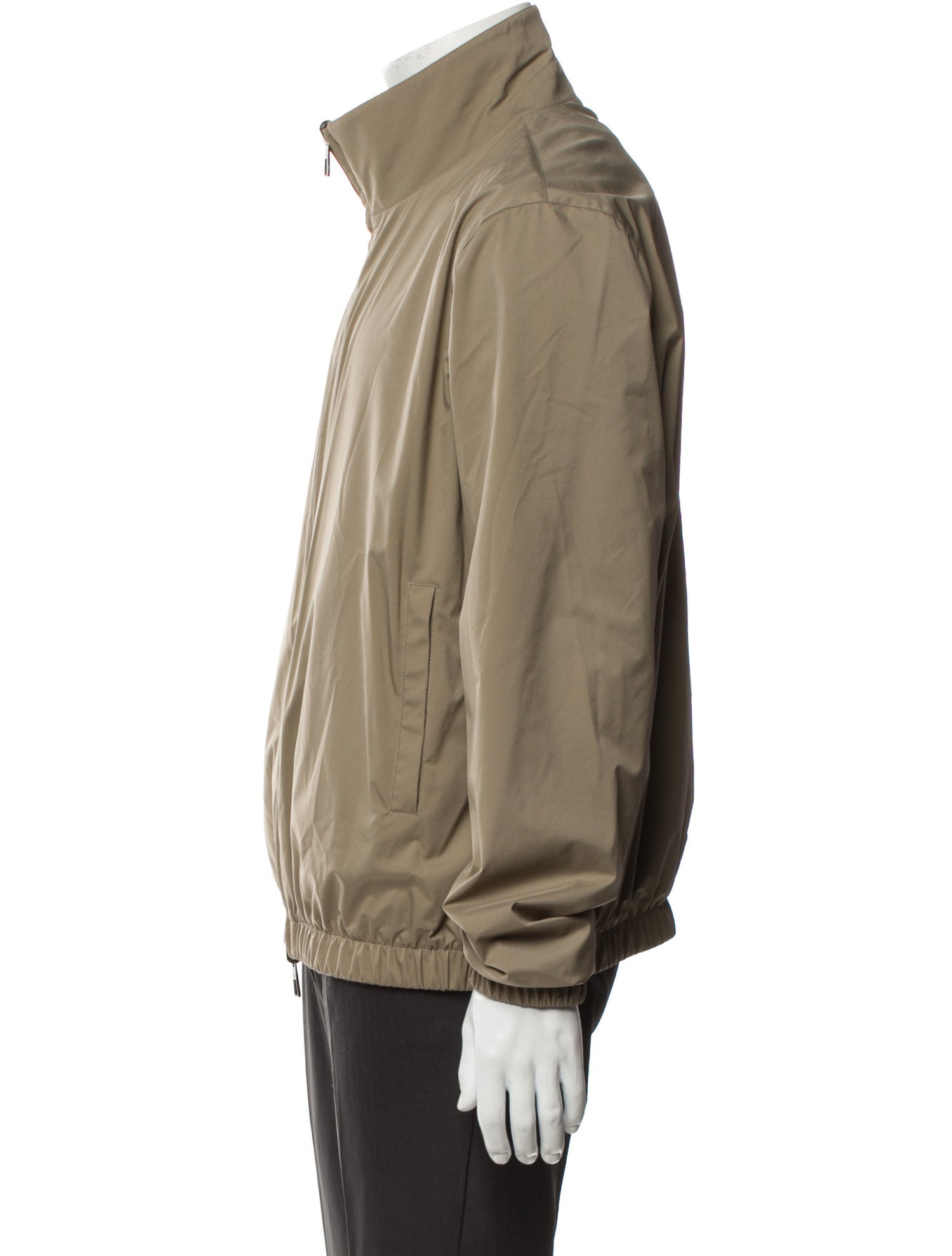 Loro Piana Windmate Green Storm System Reversible Windbreaker