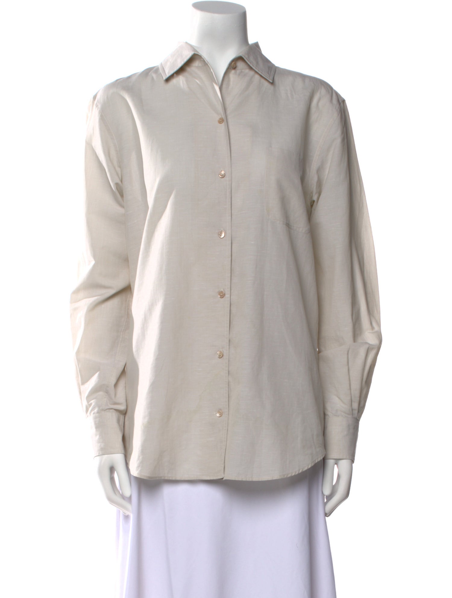 Loro Piana Long Sleeve Button-Up Top