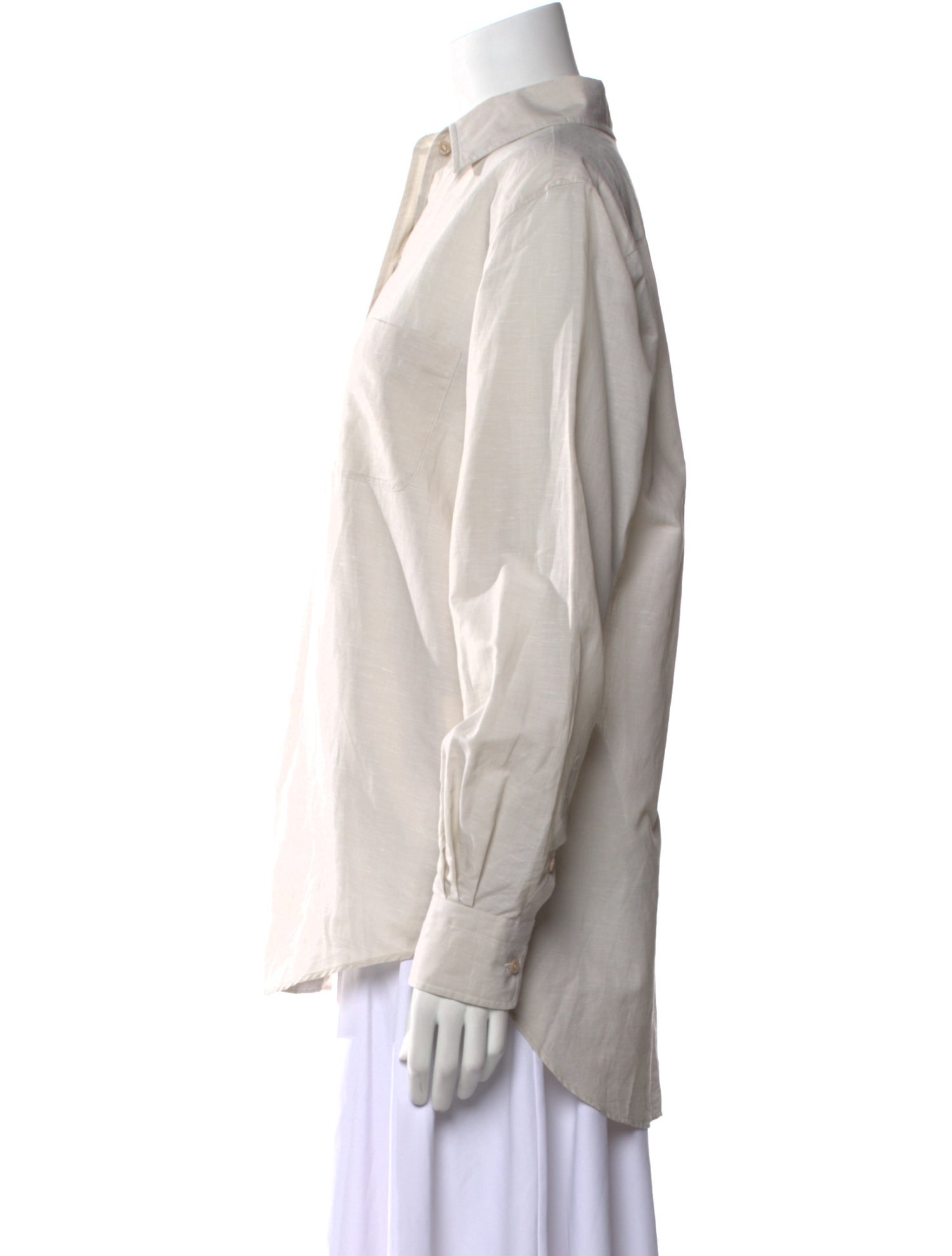 Loro Piana Long Sleeve Button-Up Top