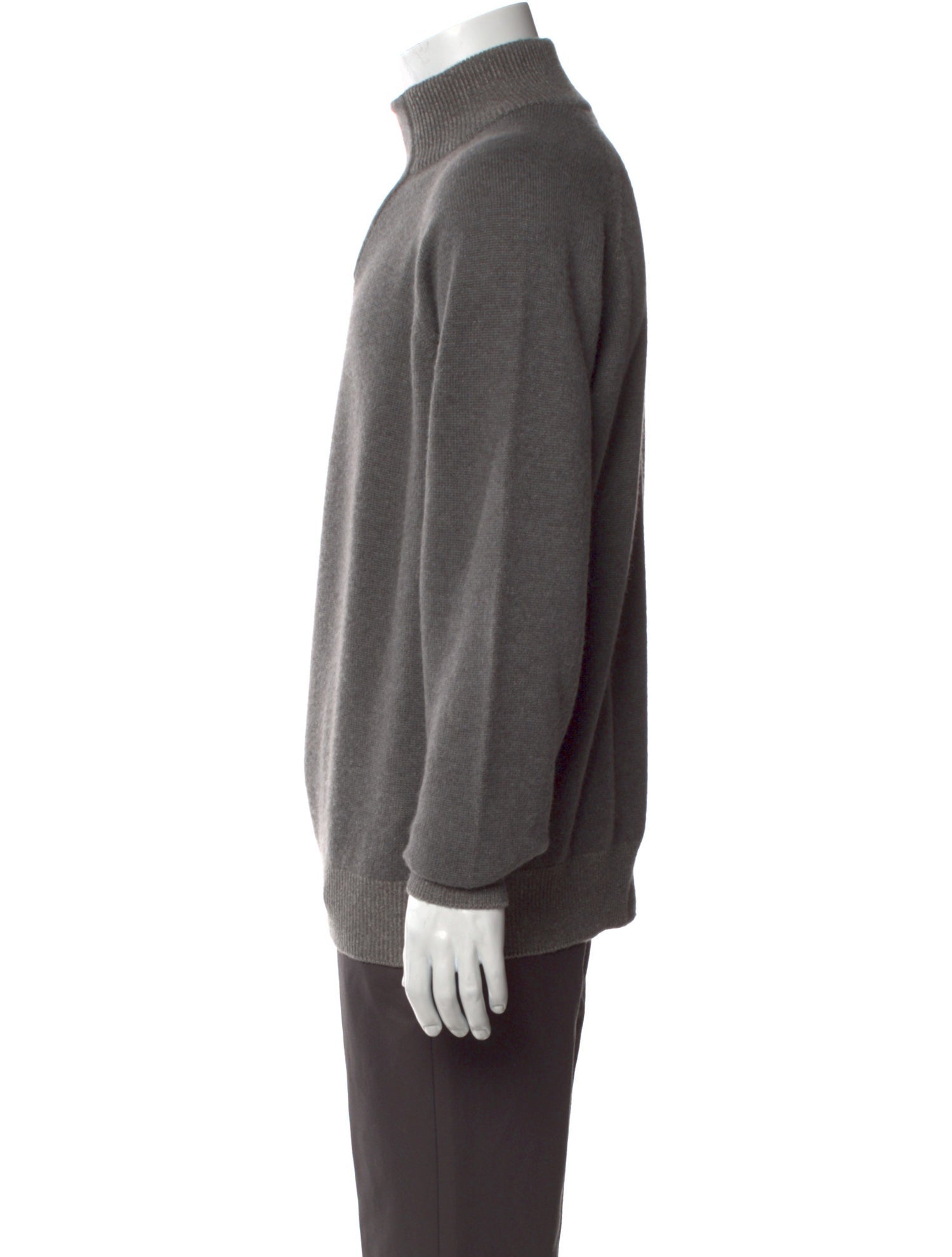 Loro Piana Cashmere Mock Neck Polo Sweater