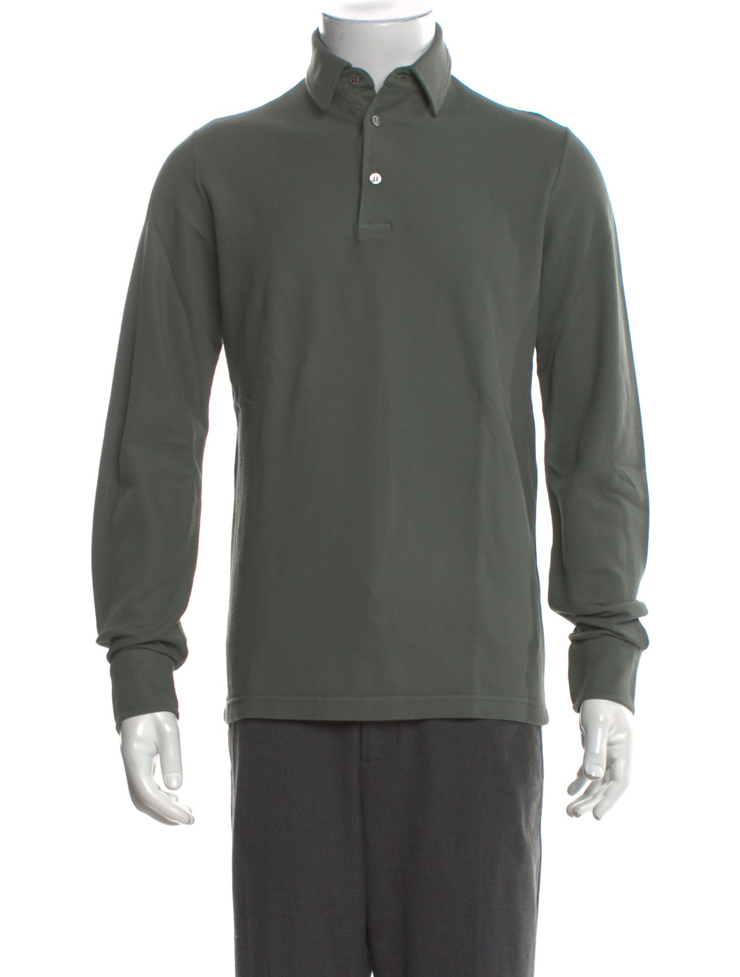 Loro Piana Collar Long Sleeve Polo Shirt w/ Tags