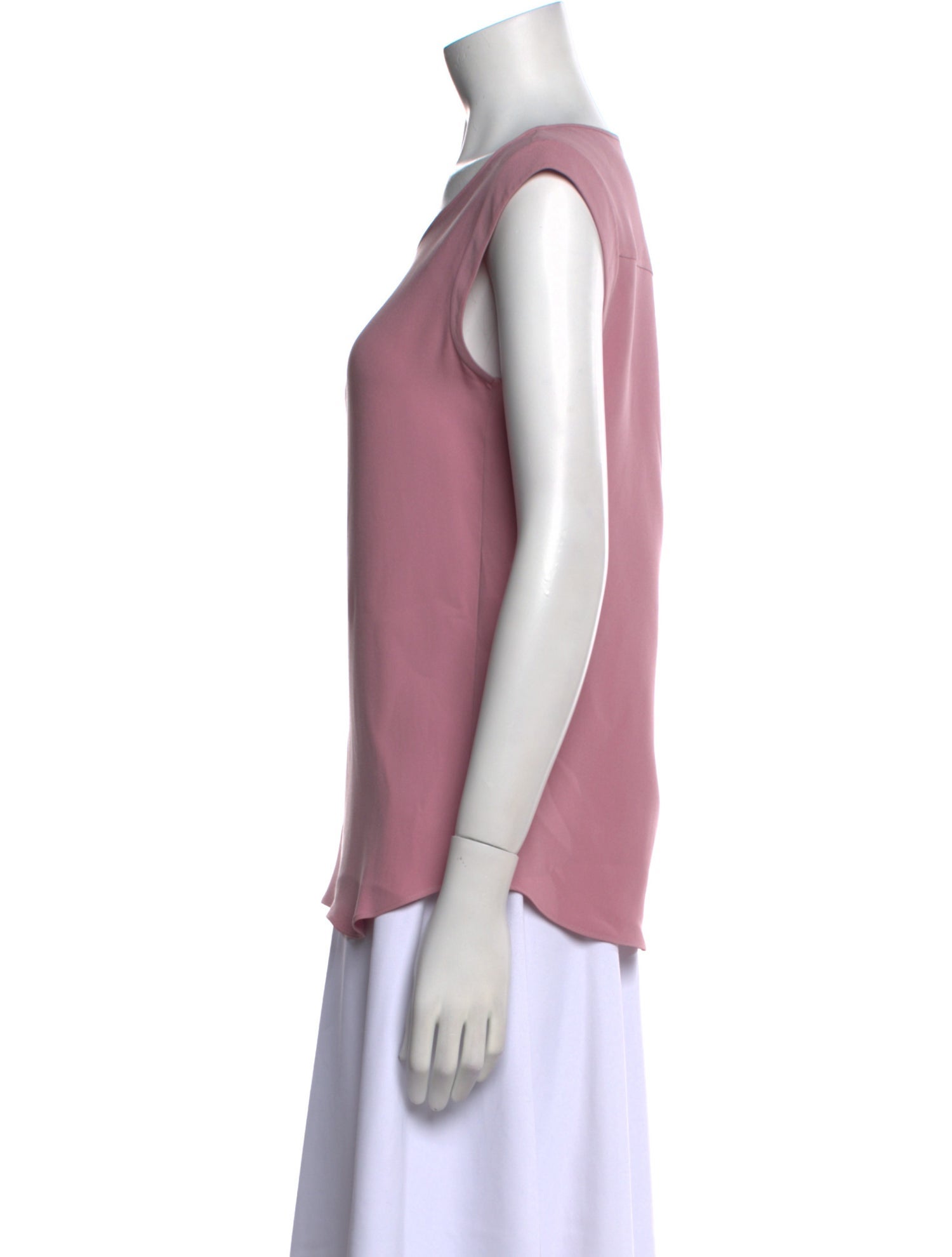 Loro Piana Silk Scoop Neck Top