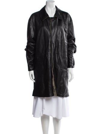 Noi Firenze Storm System Leather Overcoat