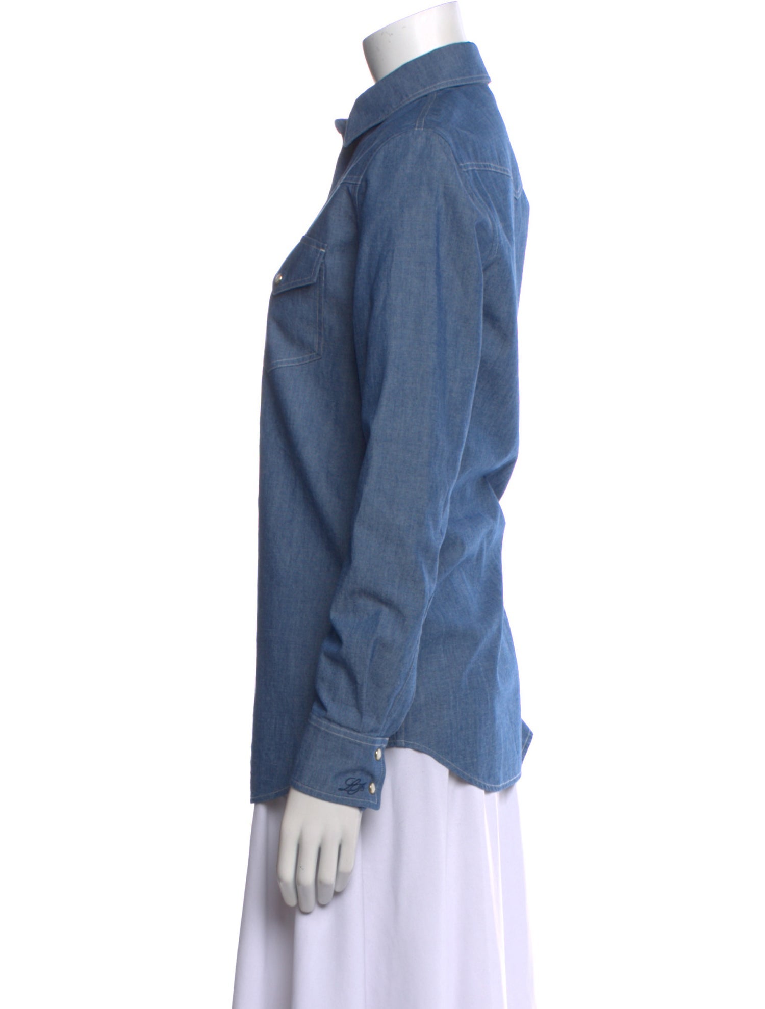 Loro Piana Long Sleeve Button-Up Top