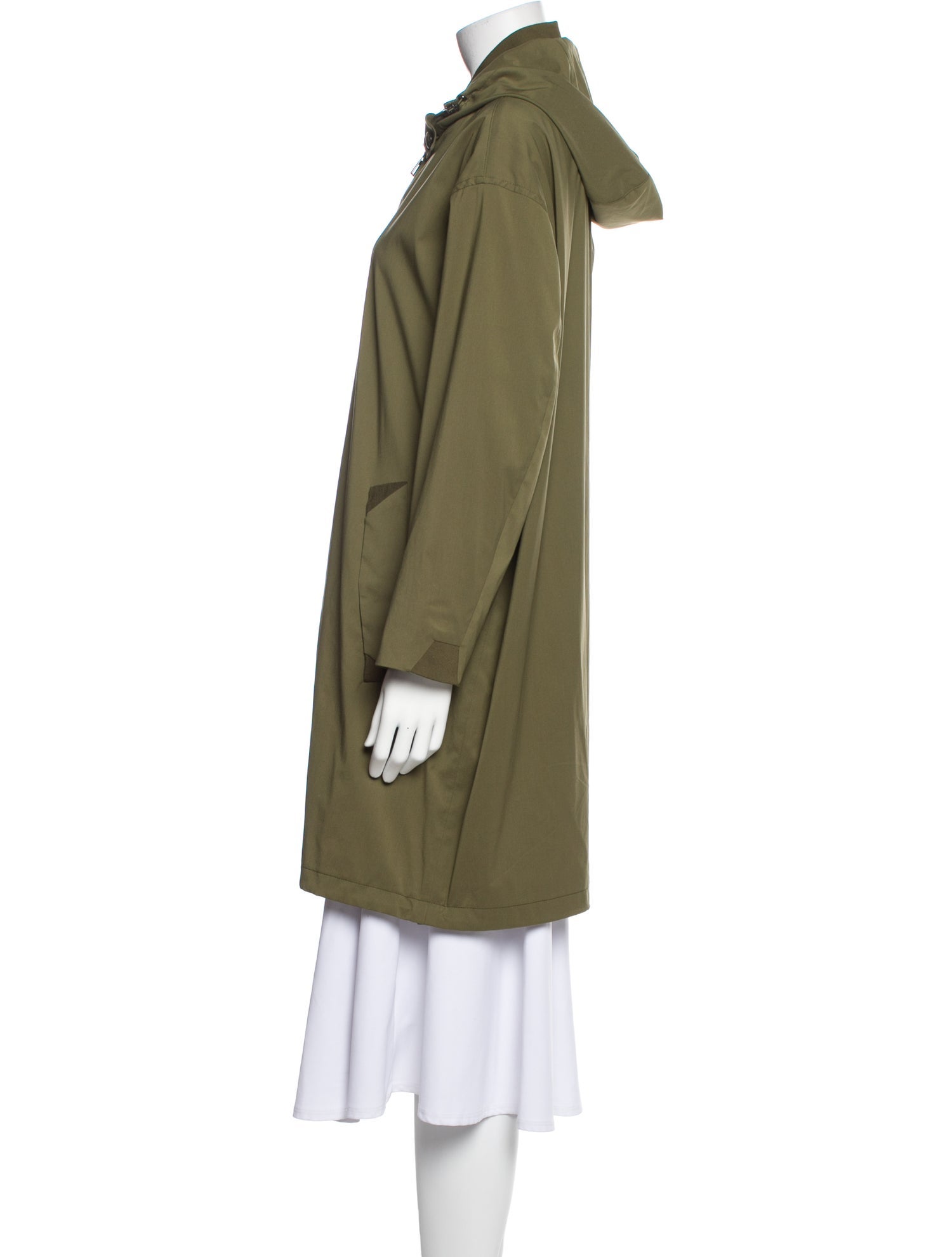 Loro Piana Green Storm System Virgin Wool Coat