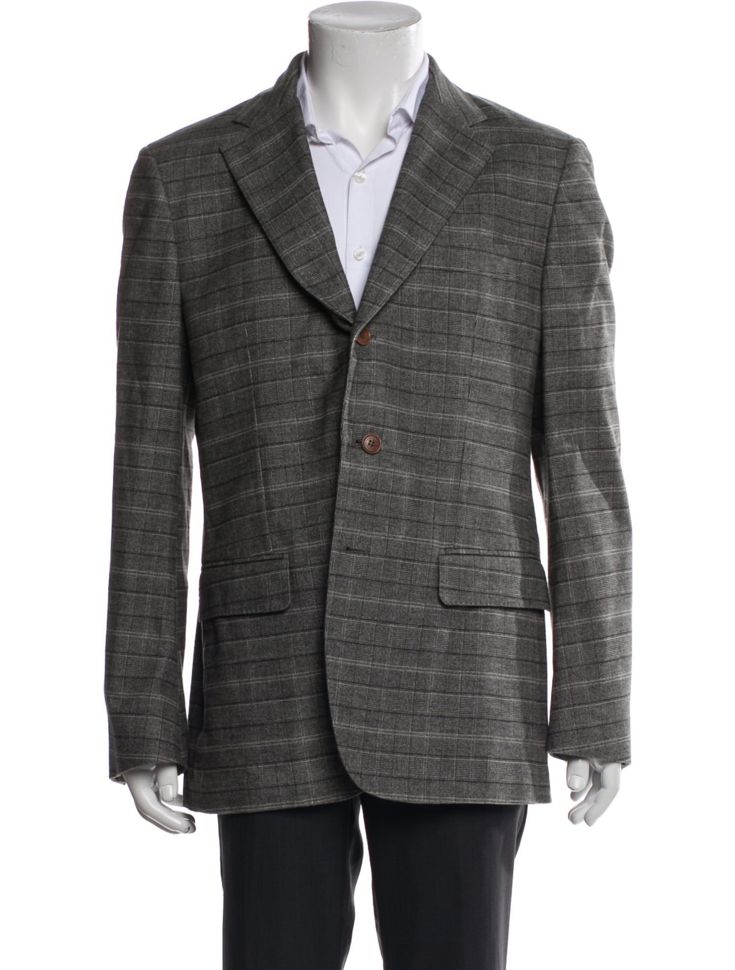 Loro Piana Plaid Print Blazer