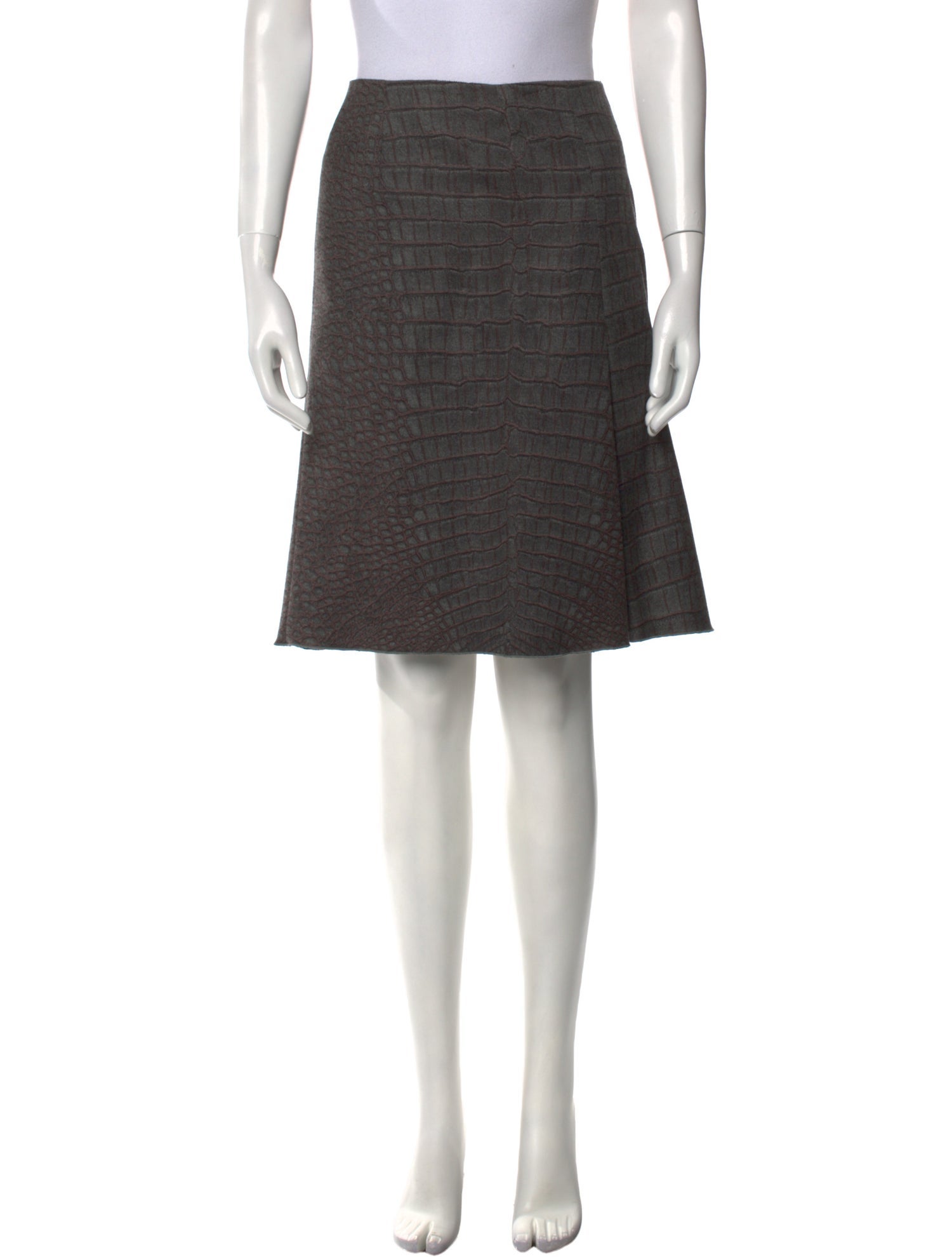 Loro Piana Virgin Wool Knee-Length Skirt