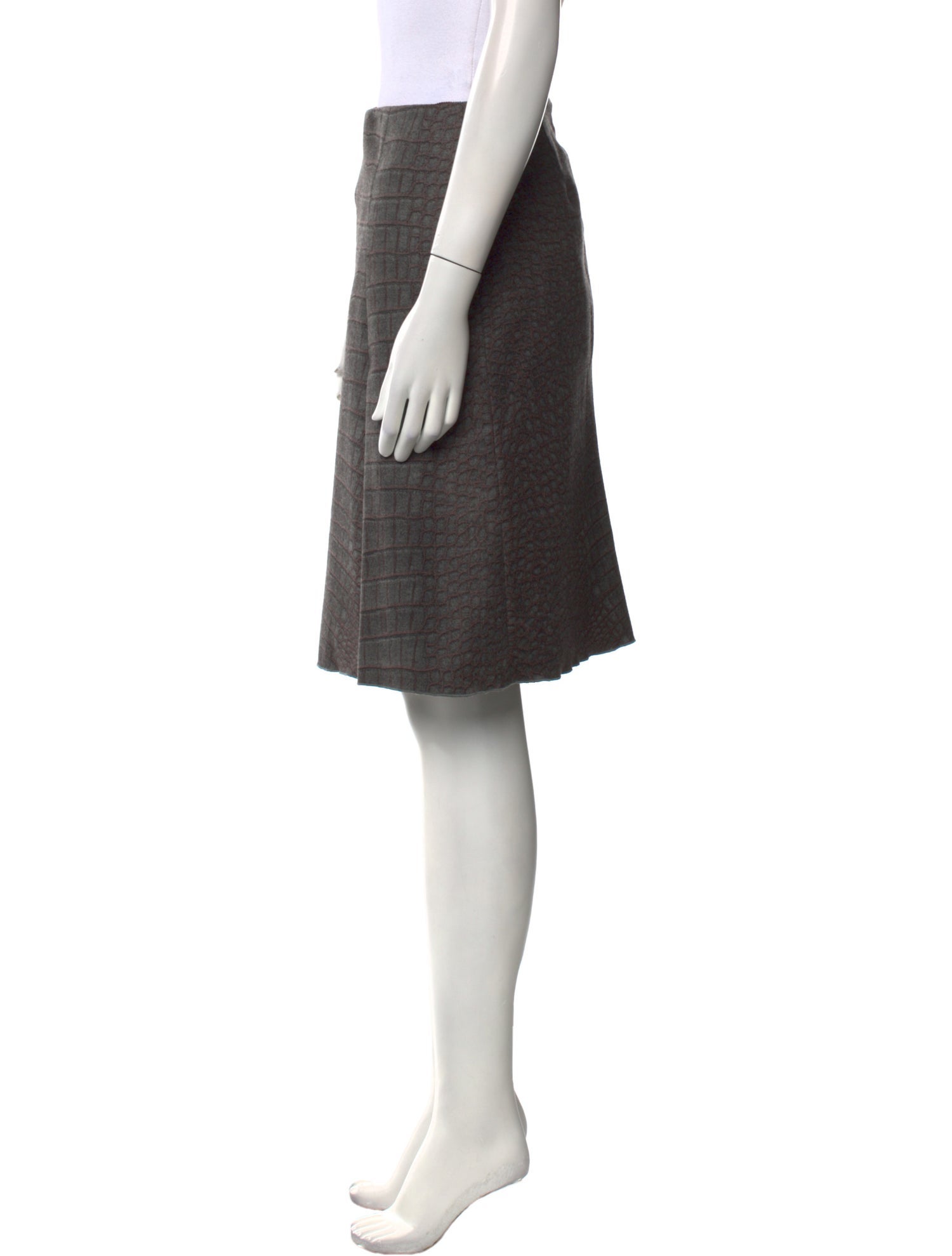Loro Piana Virgin Wool Knee-Length Skirt